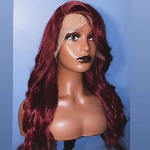Burgundy 13x4 24 inch lace frontal wig